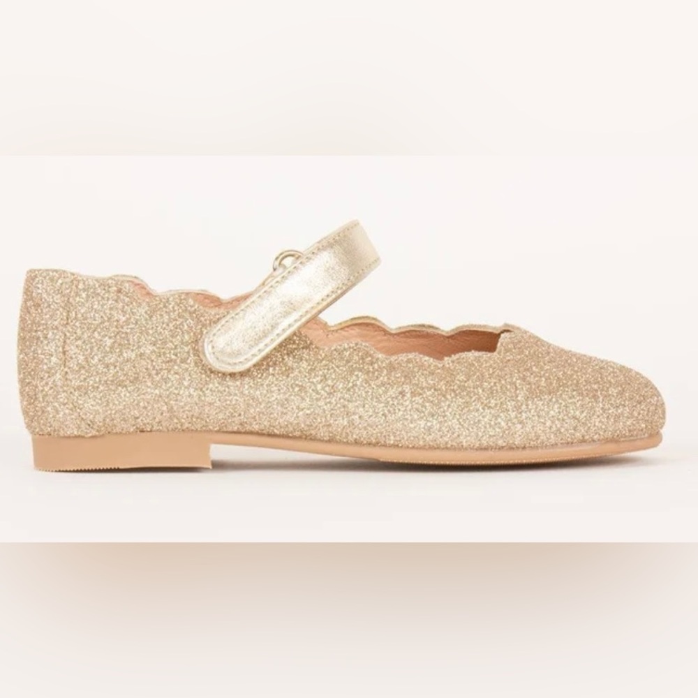 NIB Gold Sparkle Hampton Classics Lilly Dress Shoe, Sz 30